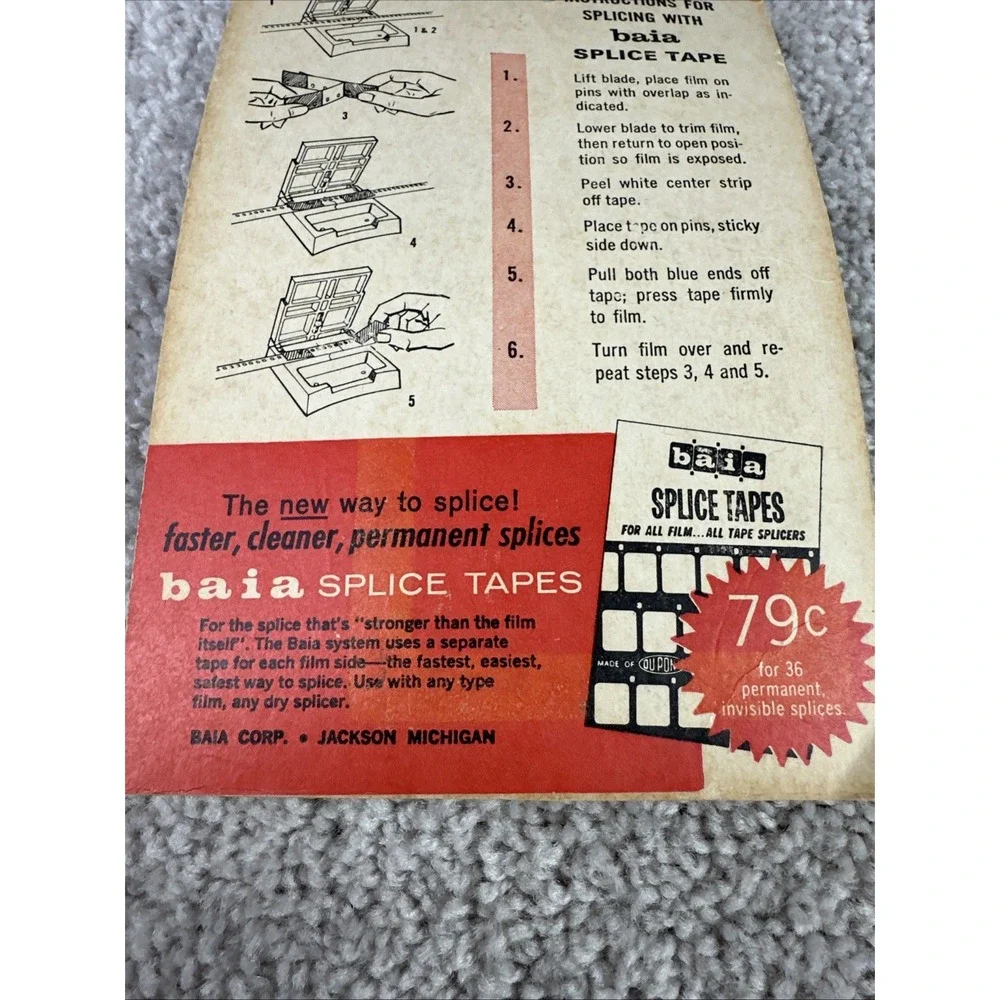 Baia Uniflex Tape Slicer for 8 or 16mm Movie‎ Film